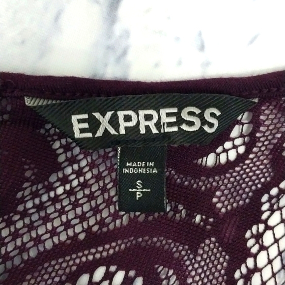 Express Lace Dress Purple Sleeveless Sz S - Picture 5 of 5